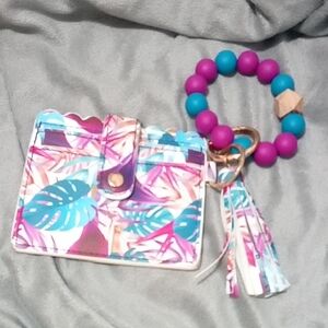 Tropical Blue and Purple Bag with Coordinated Strap